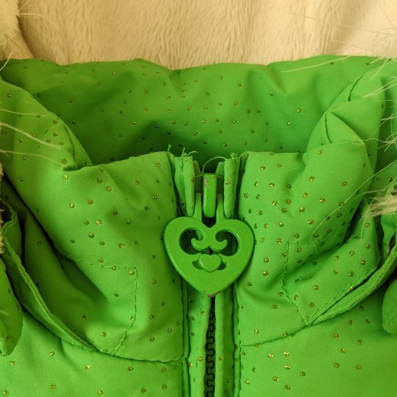 PLACE Girls Green Vest with Hood Side 7/8 - Picture 5 of 15